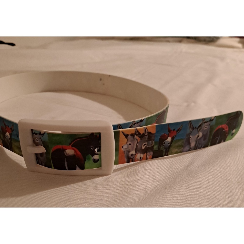 Novelty Belt Set 3 Plastic Buckle Horses and  Horseshoe Patterns‎ - Picture 8 of 15